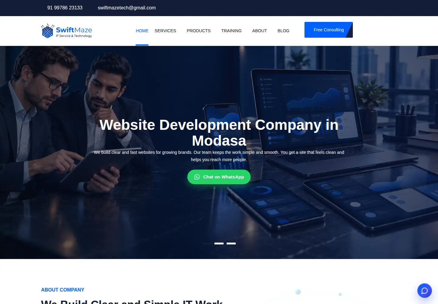 Screenshot of swiftmazetech.com