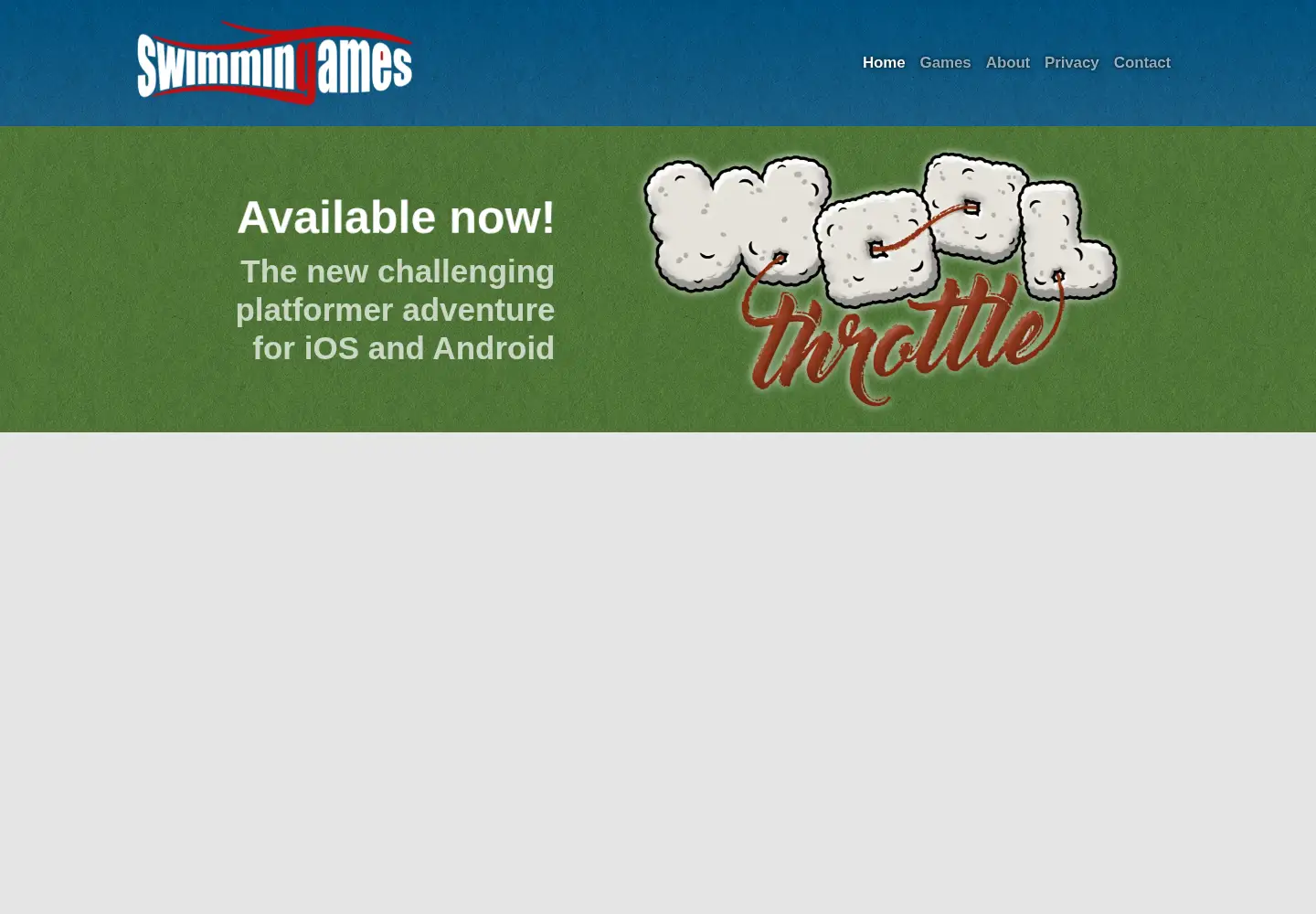 Screenshot of swimmingames.com
