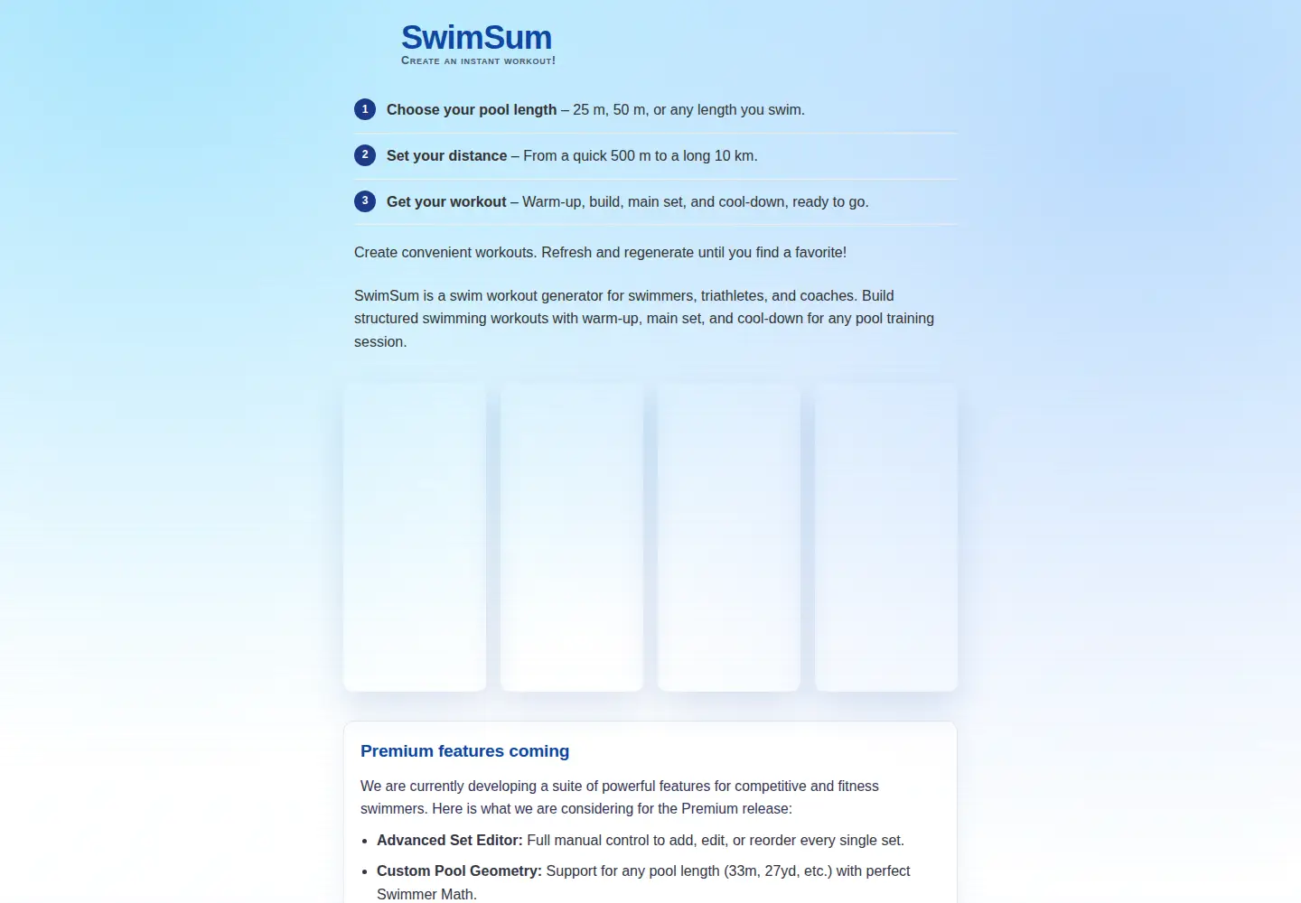 Captured homepage of swimsum.com in the current scan