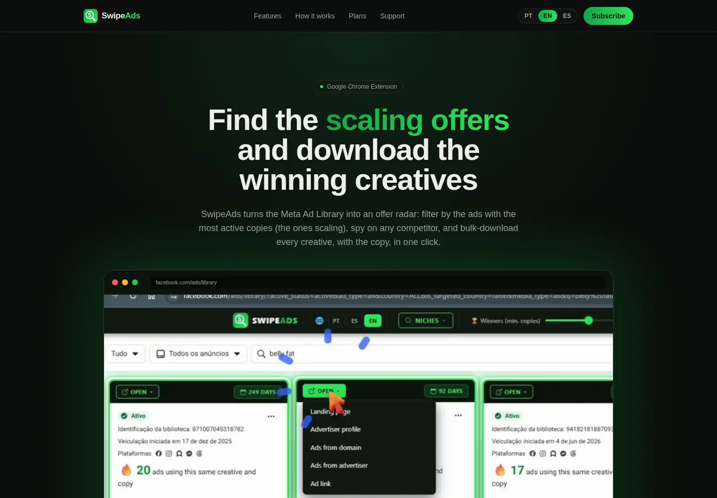 Screenshot of swipe-ads.com