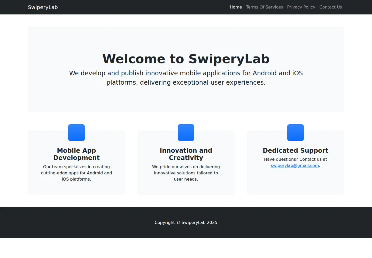 Screenshot of swiperylab.com