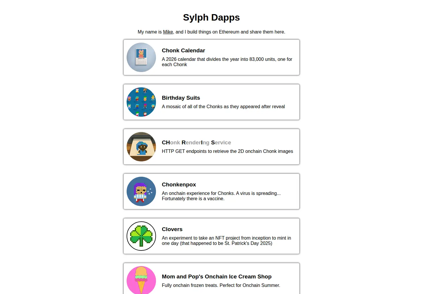 Screenshot of sylphdapps.com