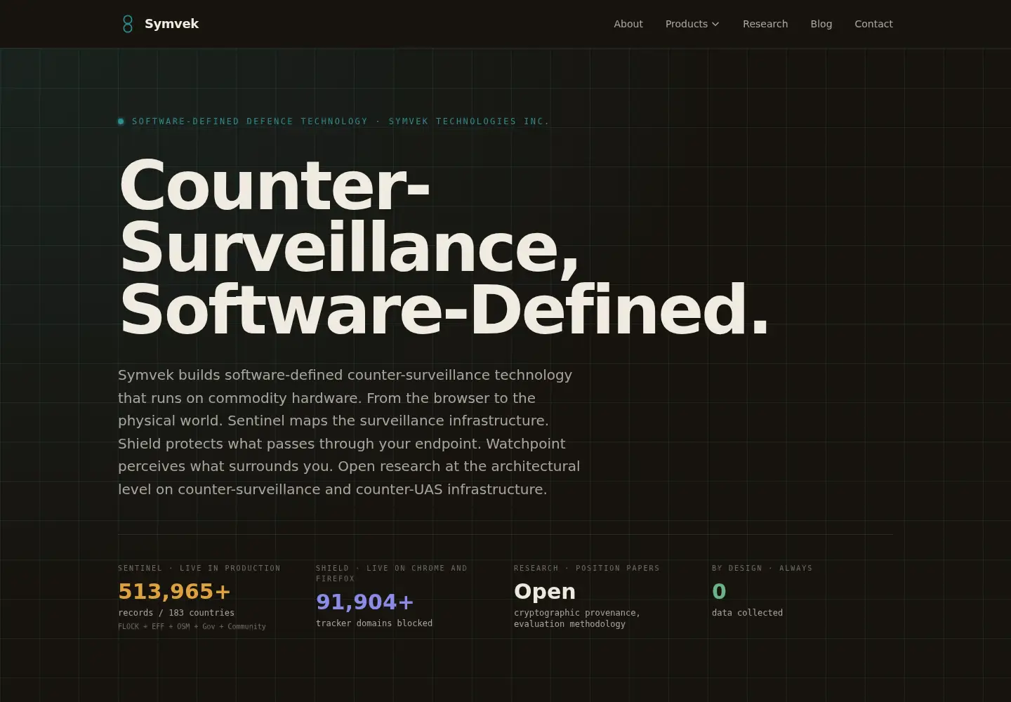 Captured homepage of symvek.com in the current scan