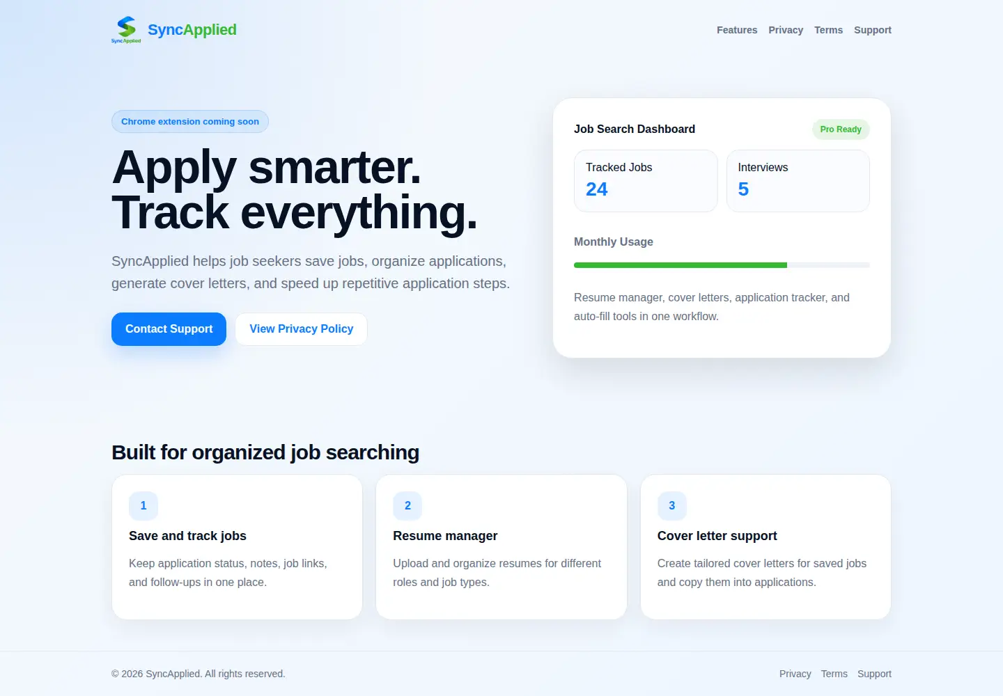 Screenshot of syncapplied.com