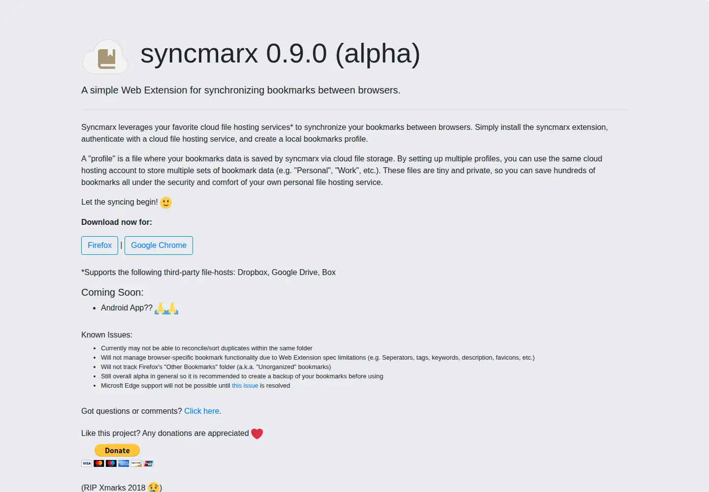 Captured homepage of syncmarx.com in the current scan