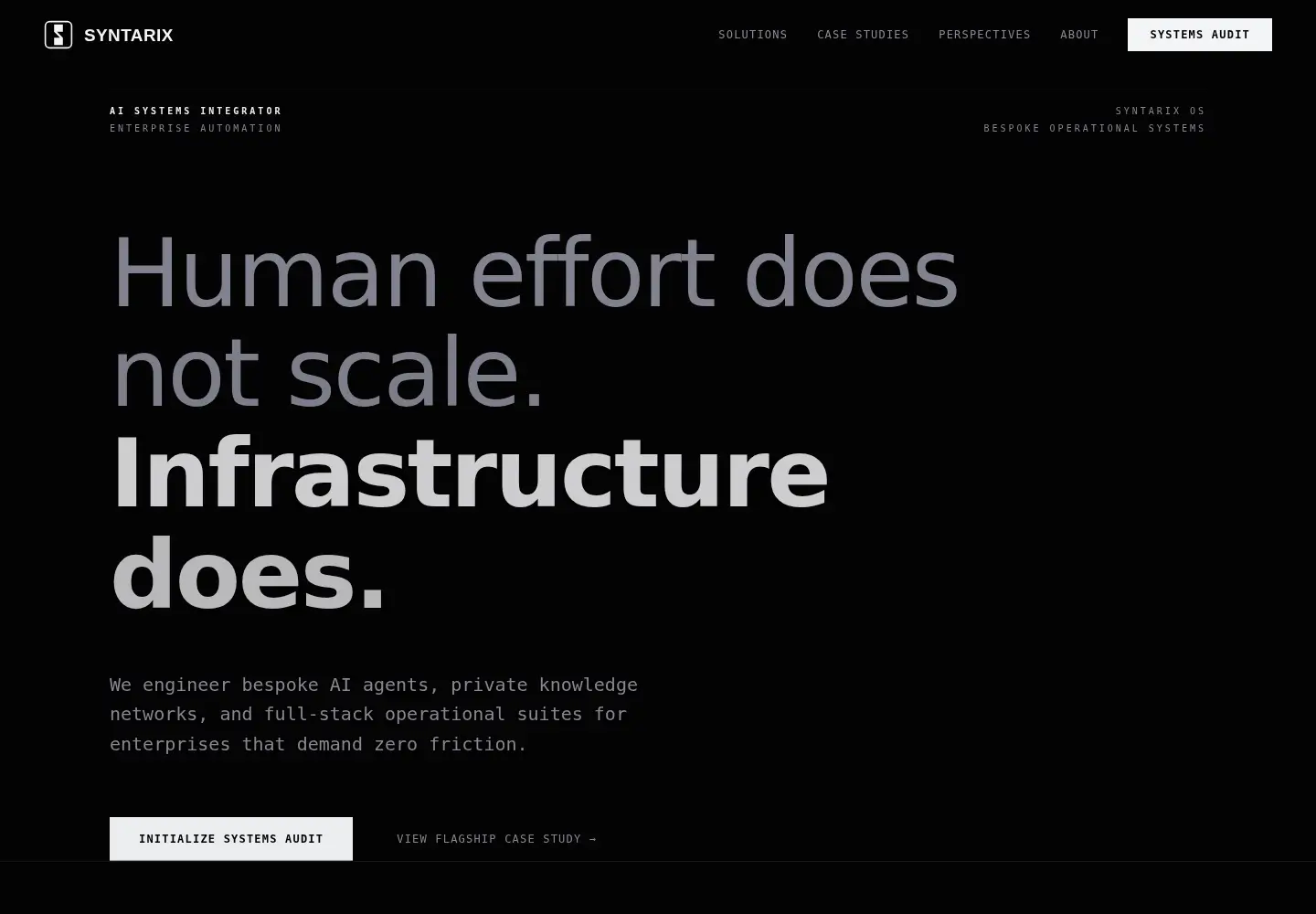 Captured homepage of syntarix.com in the current scan