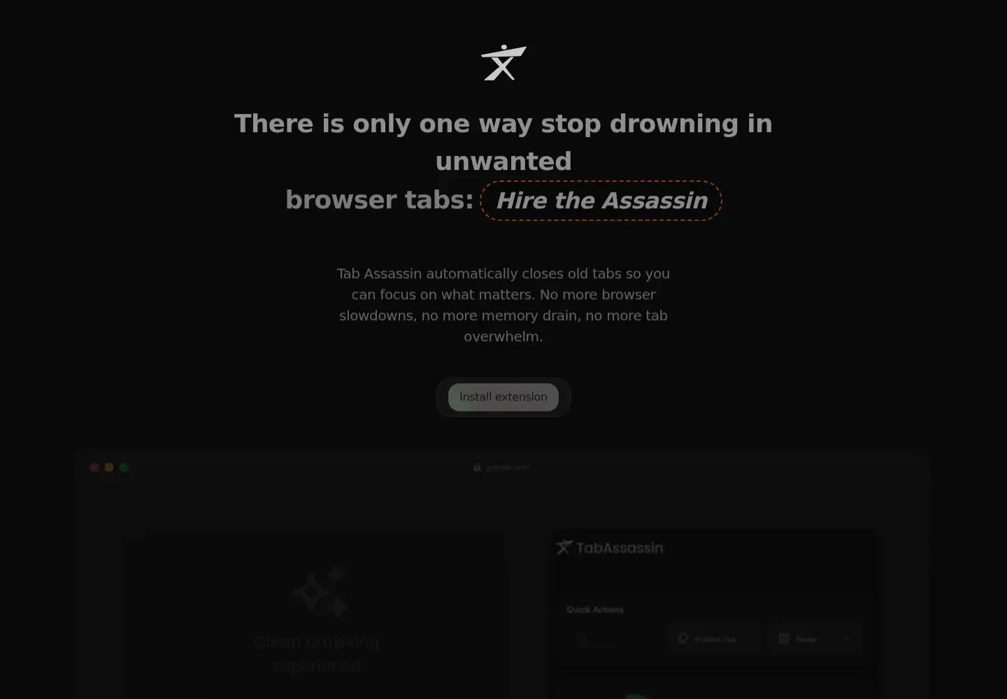 Captured homepage of tabassassin.com in the current scan