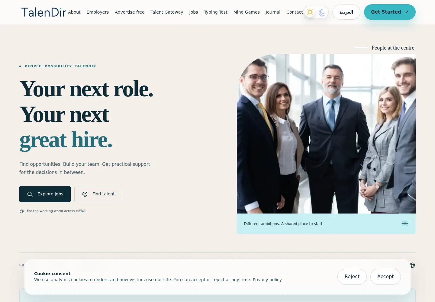 Screenshot of talendir.com