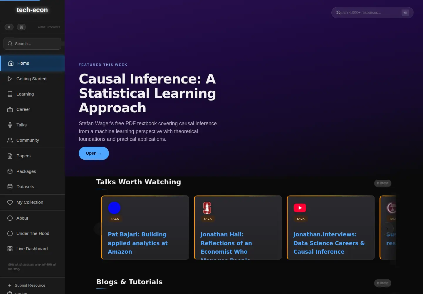 Captured homepage of tech-econ.com in the current scan