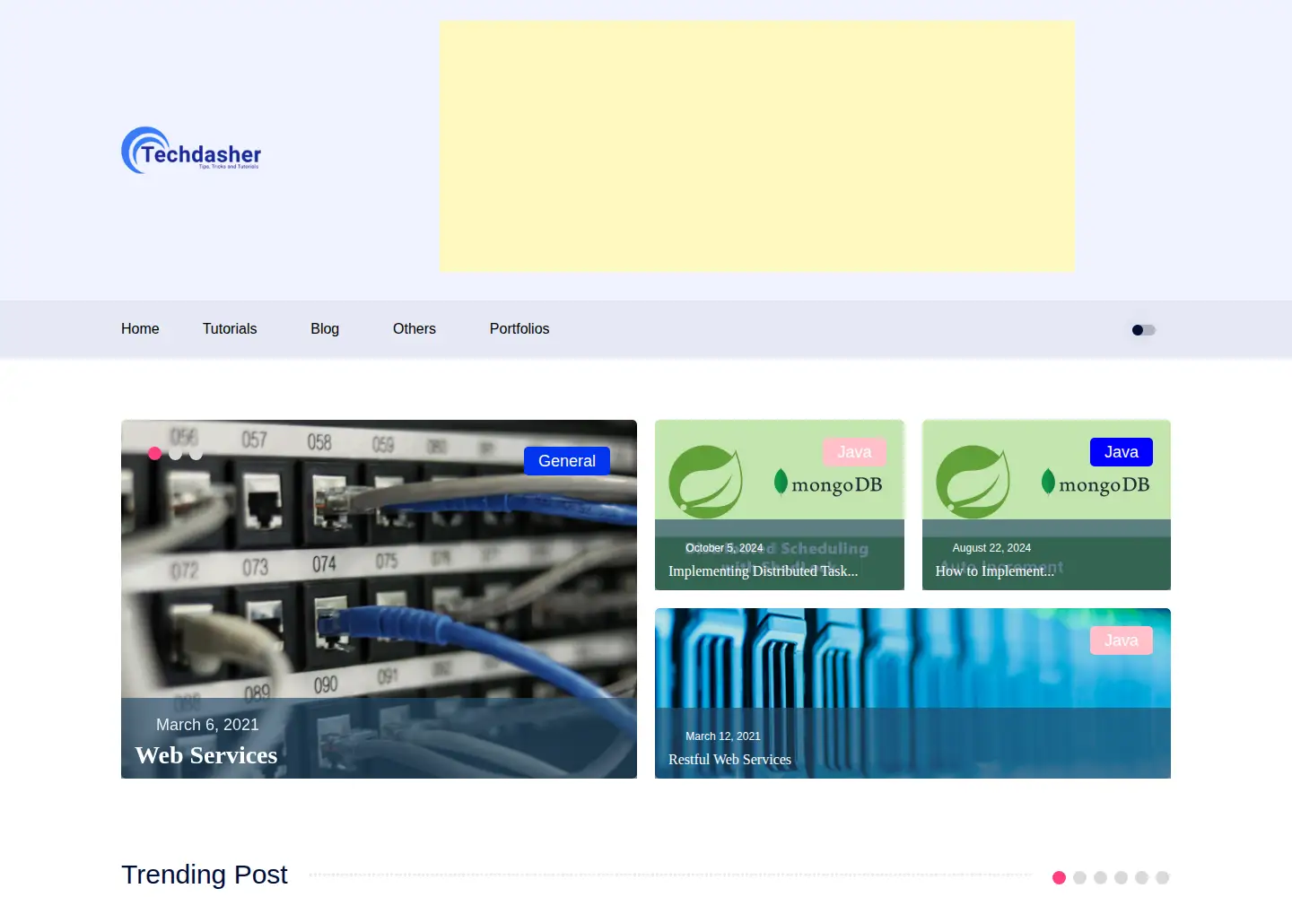 Screenshot of techdasher.com