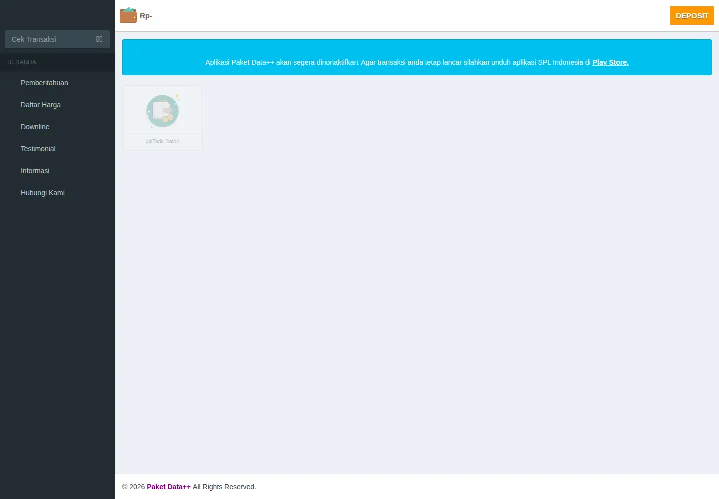 Captured homepage of tembakpaketdata.com in the current scan