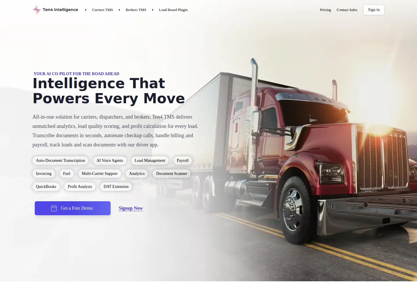 Captured homepage of ten4intelligence.com in the current scan