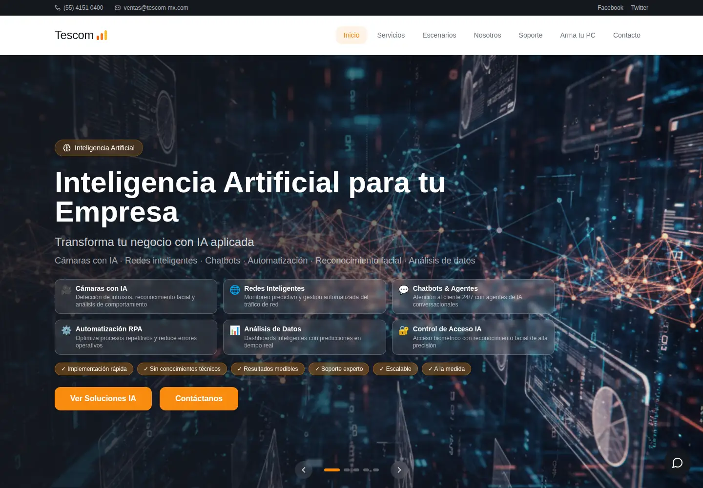 Screenshot of tescom-mx.com