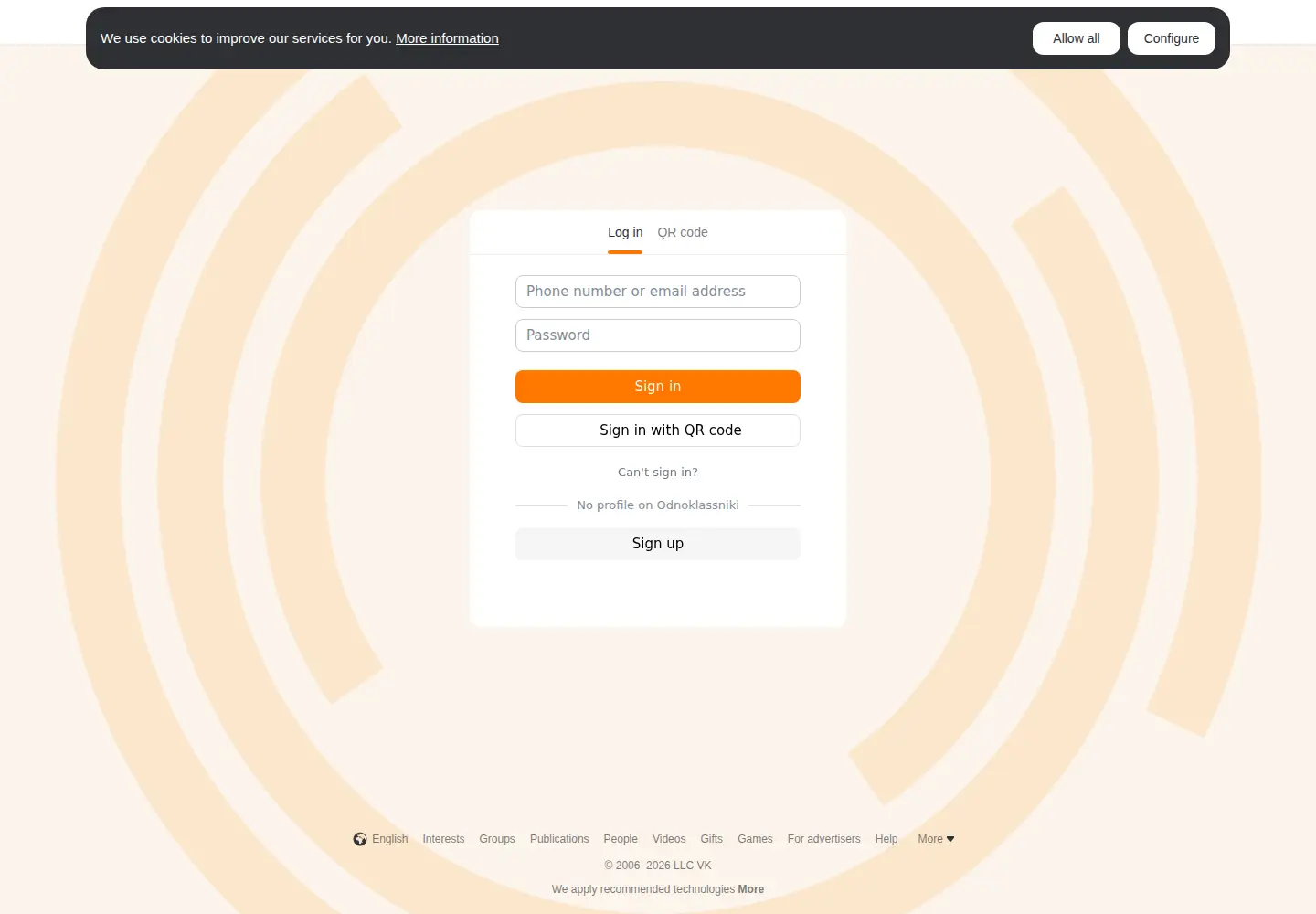 Screenshot of odnoklassniki.ru