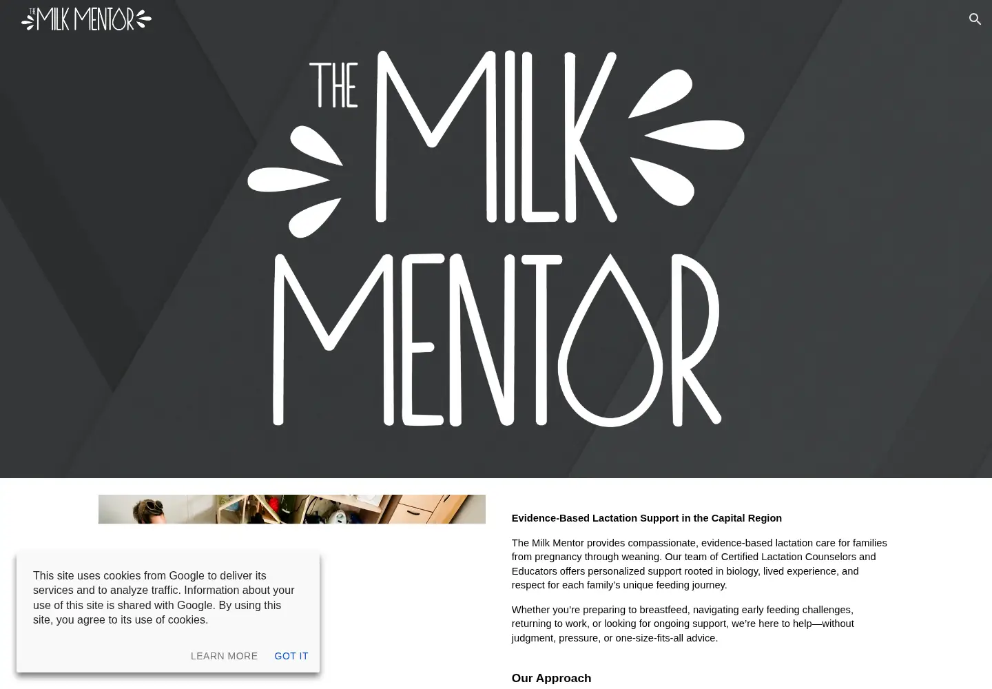 Screenshot of themilkmentor.com