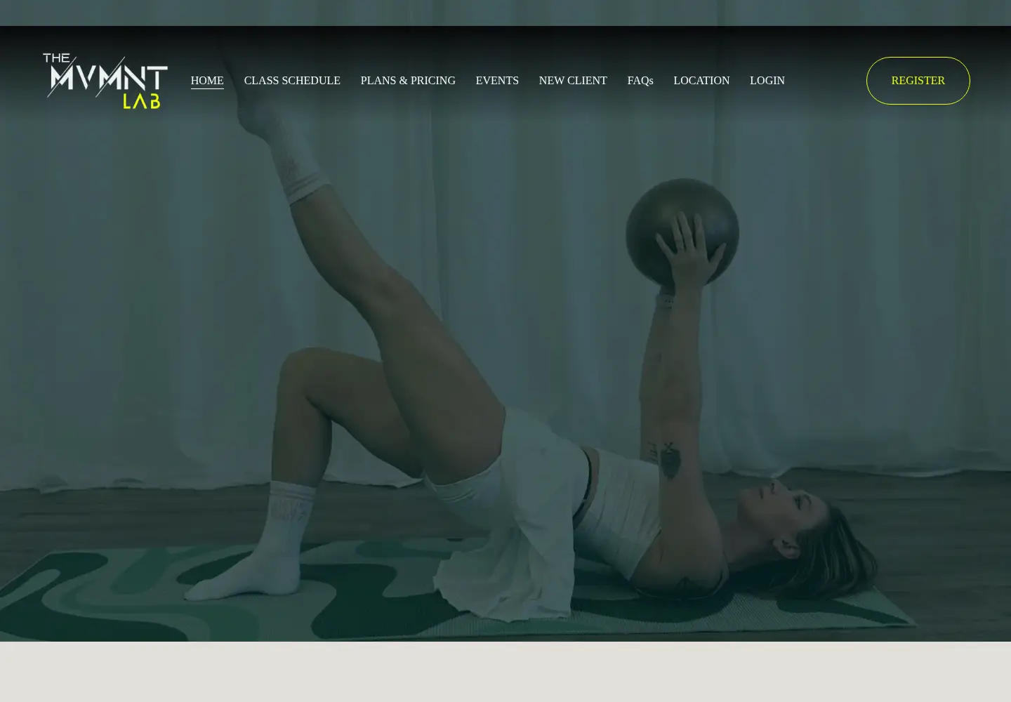 Captured homepage of themvmntlab.com in the current scan