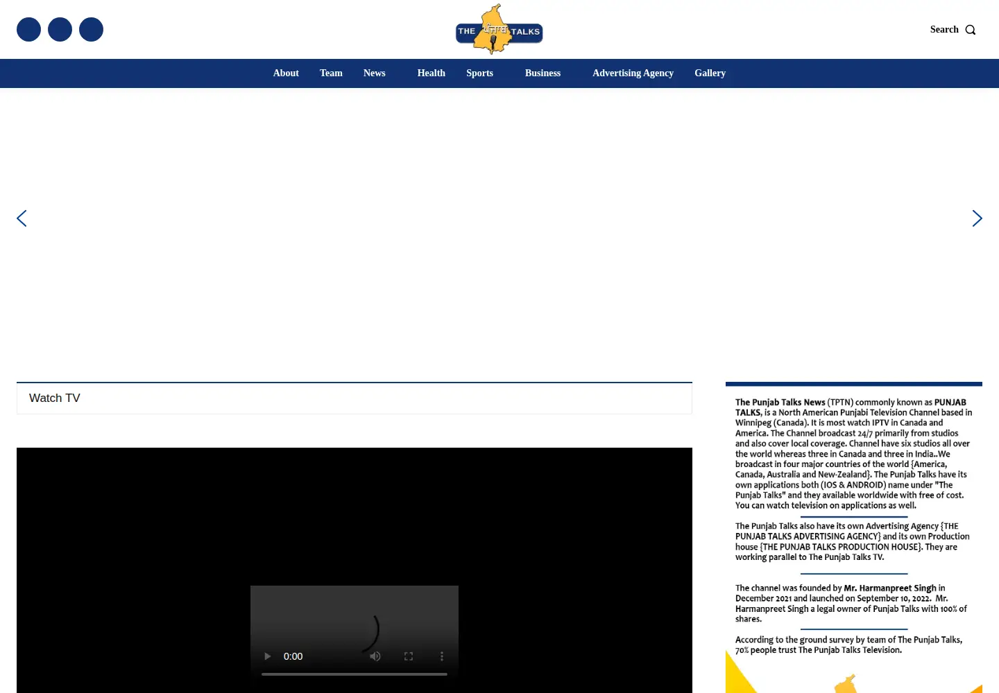 Screenshot of thepunjabtalks.com