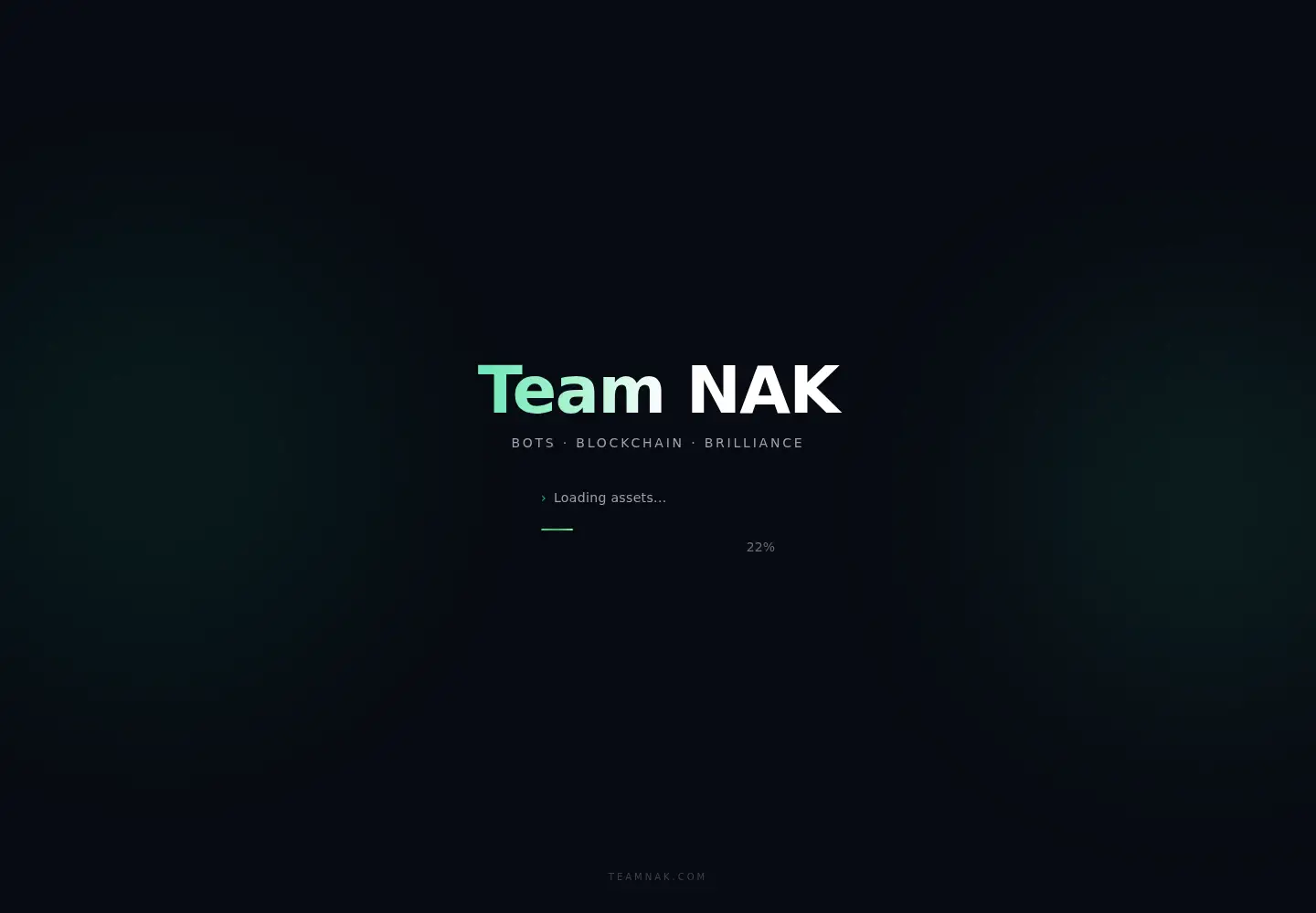 Captured homepage of theteamnak.com in the current scan