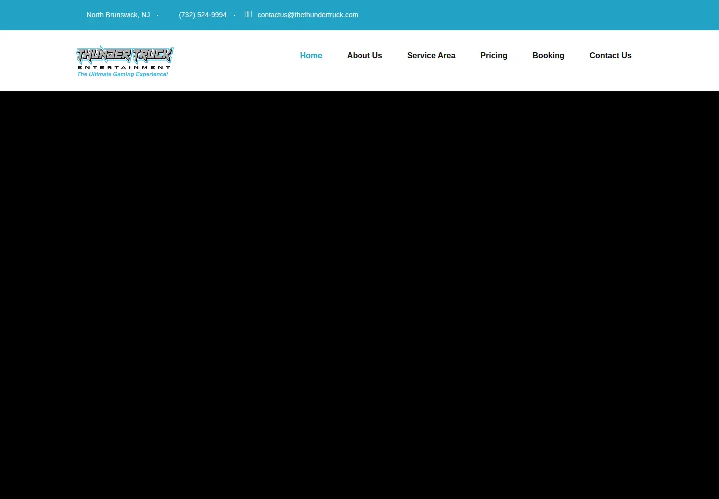 Captured homepage of thethundertruck.com in the current scan