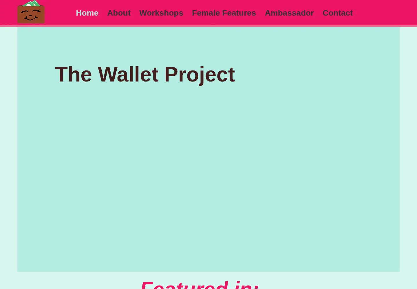 Captured homepage of thewalletprojectt.com in the current scan