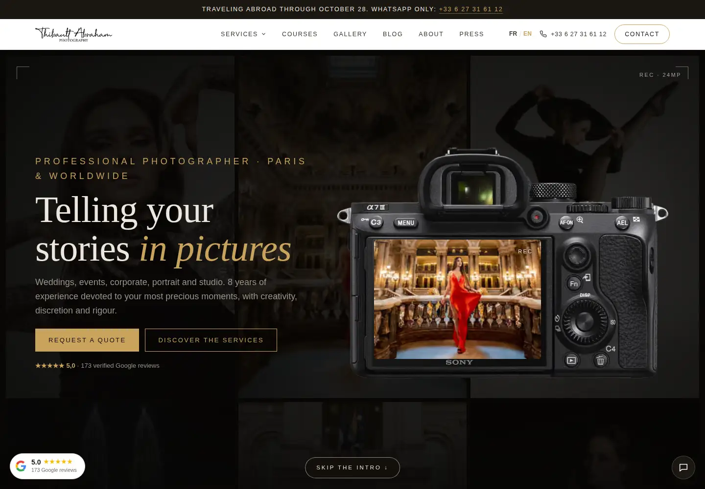 Screenshot of thibaultabraham.com
