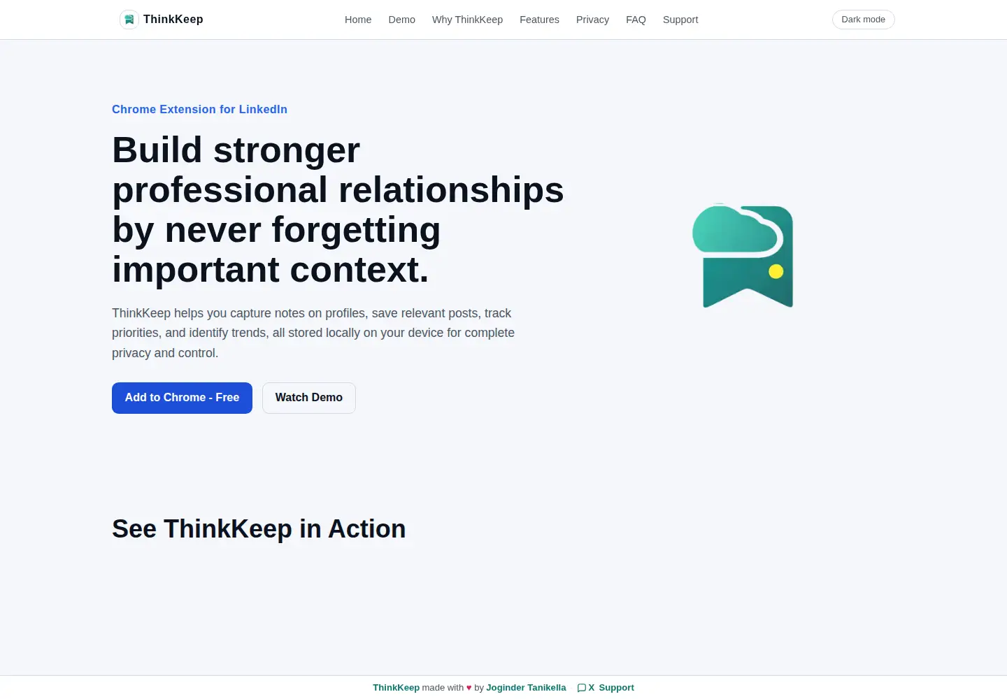 Screenshot of thinkkeep.com
