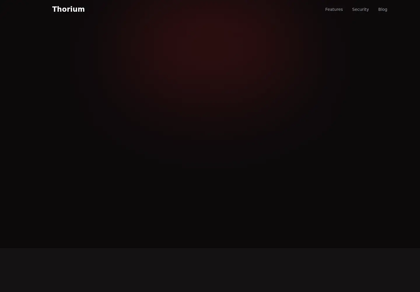 Captured homepage of thorium-security.com in the current scan