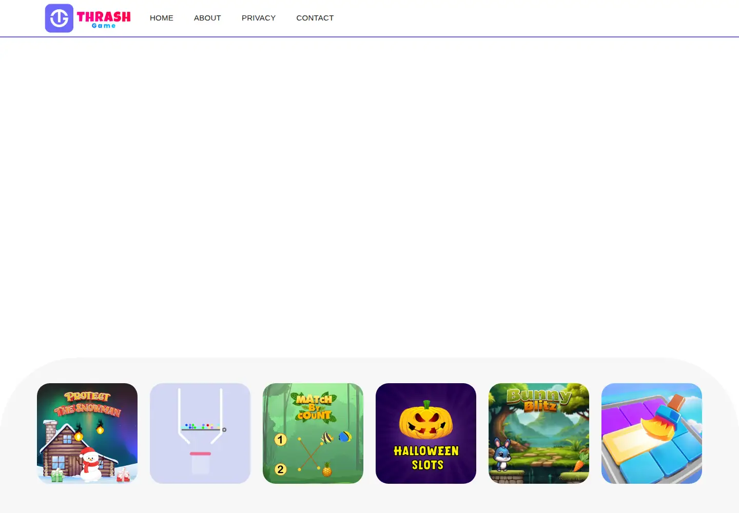 Captured homepage of thrashgame.com in the current scan