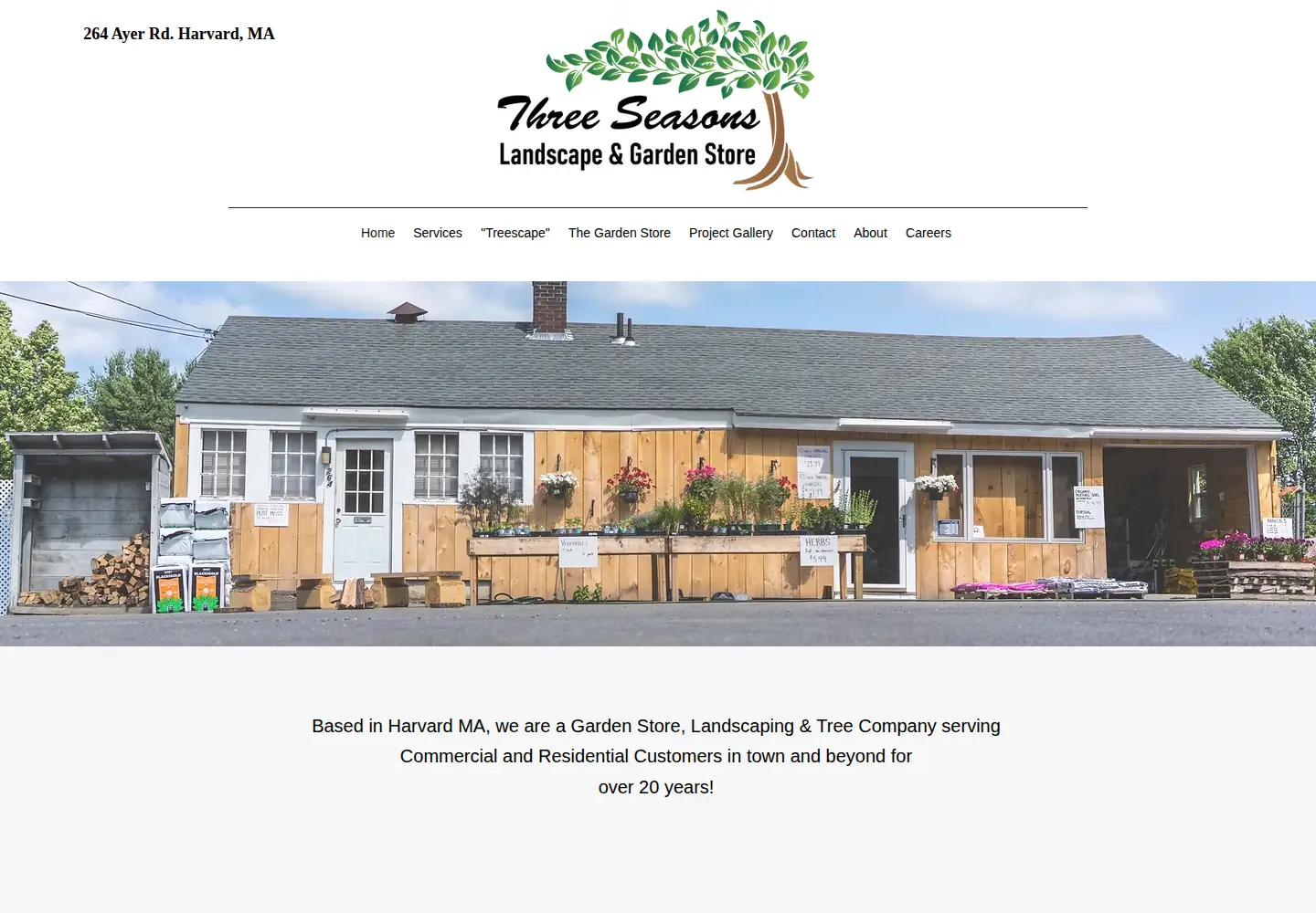 Captured homepage of threeseasonslandscape.com in the current scan