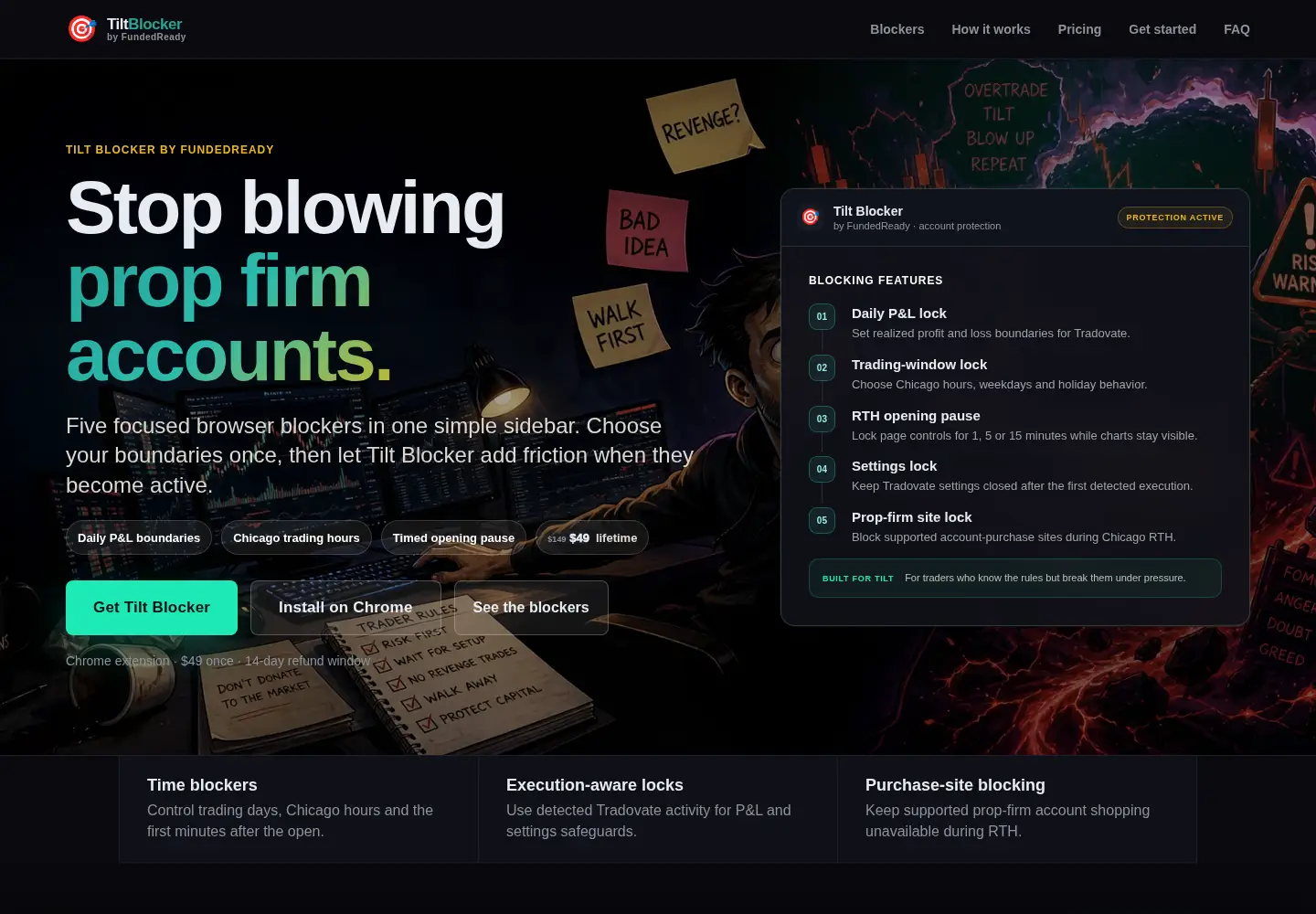 Captured homepage of tiltblocker.com in the current scan