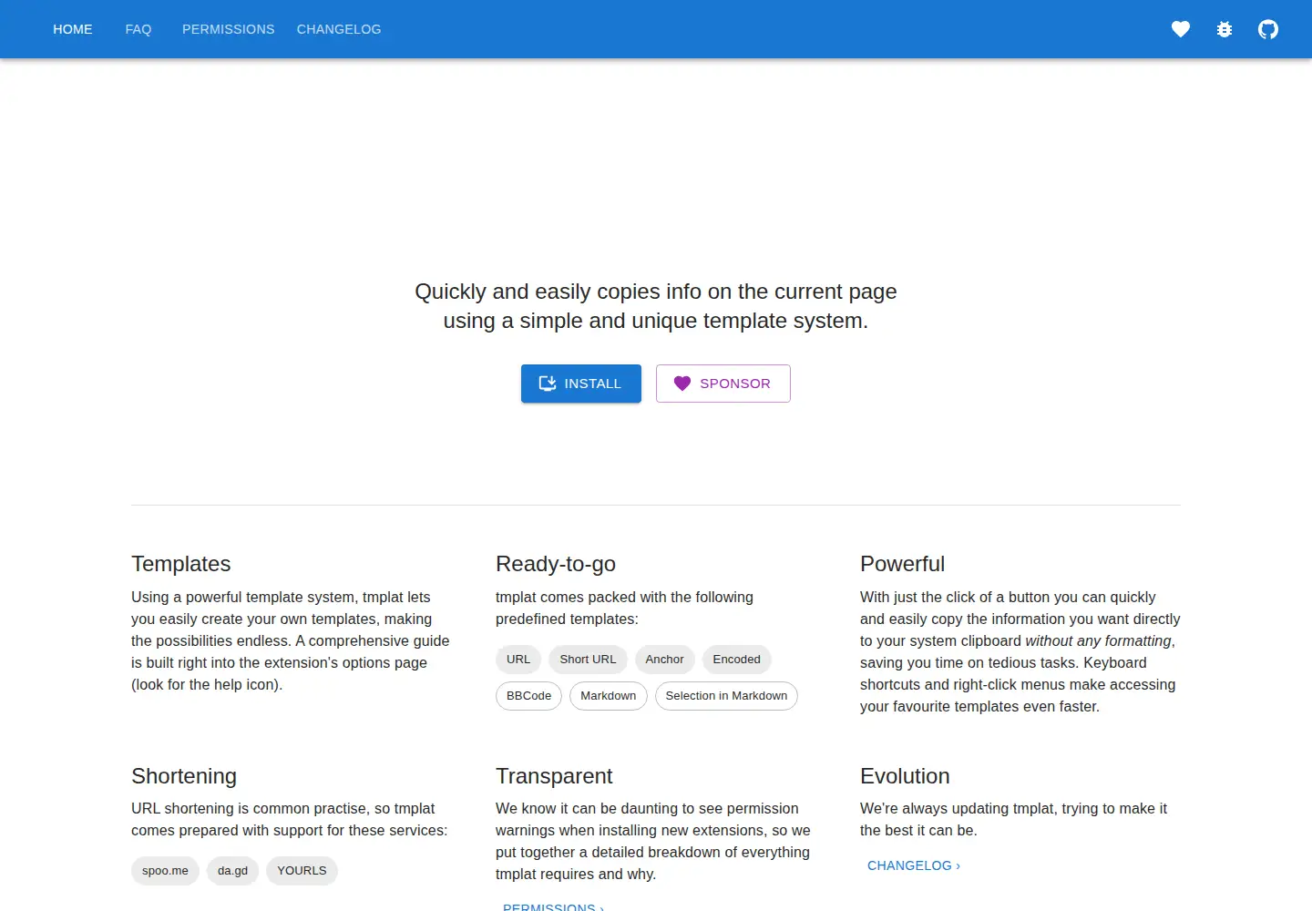 Screenshot of tmplat.com