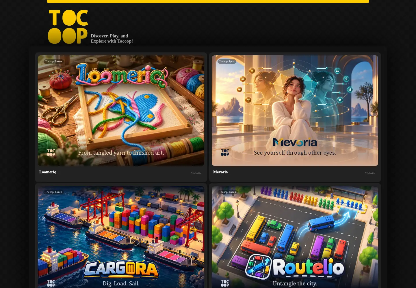 Captured homepage of tocoop.com in the current scan