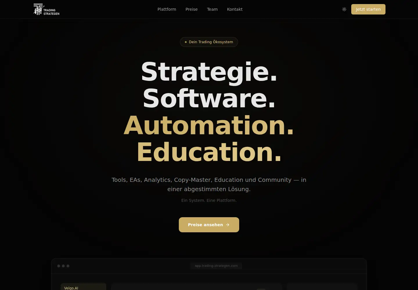 Screenshot of trading-strategen.com