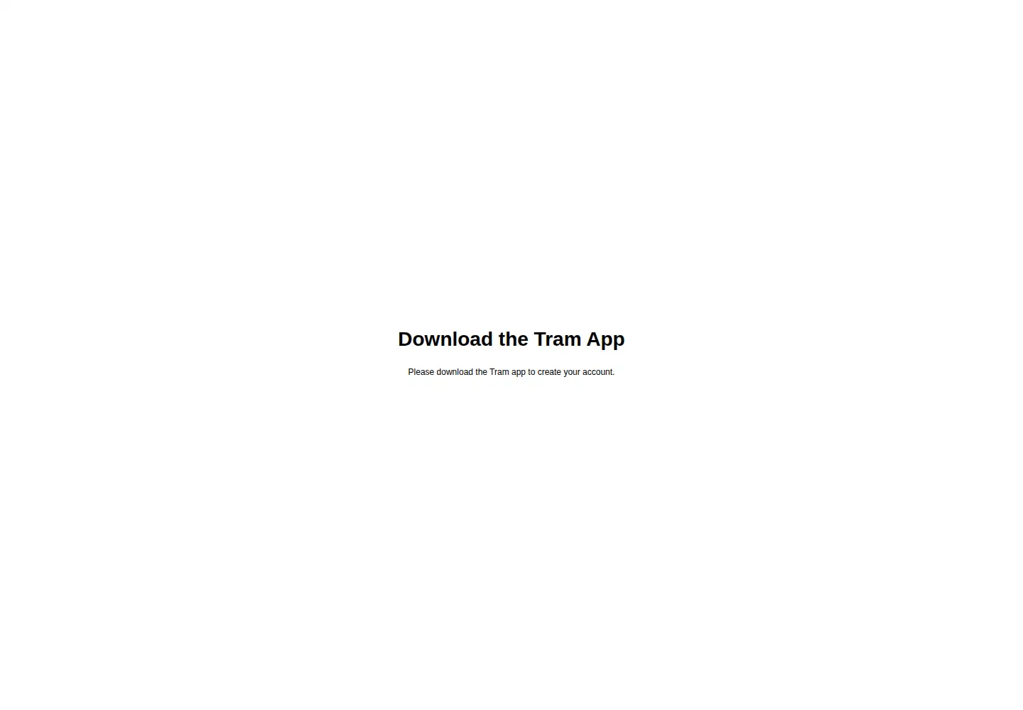 Screenshot of tramapp.com