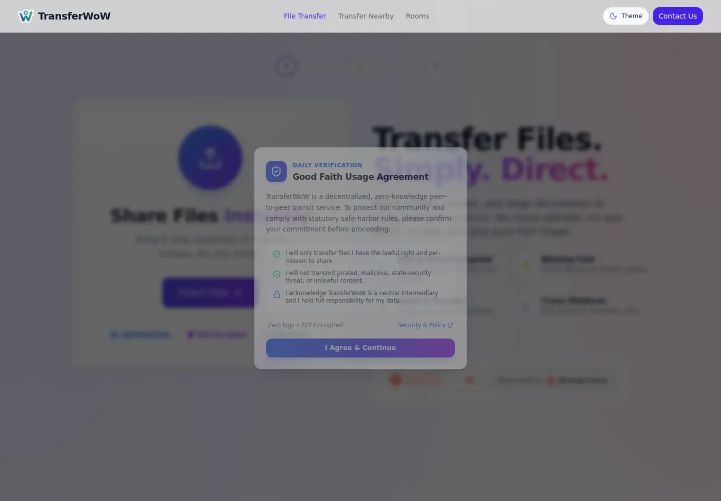 Screenshot of transferwow.com