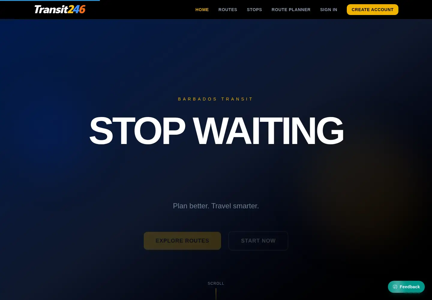 Screenshot of transit246.com