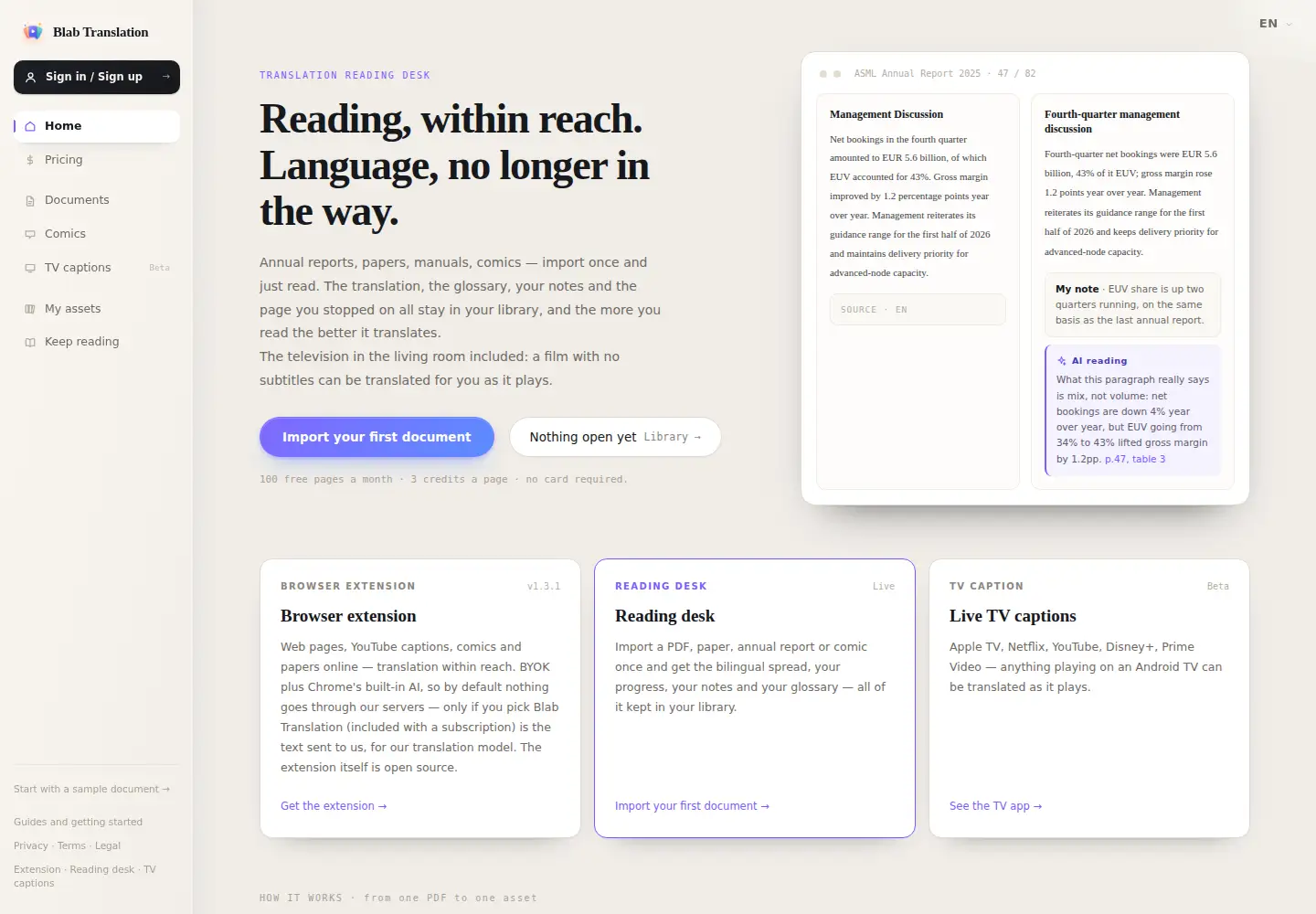Screenshot of translators-ai.com