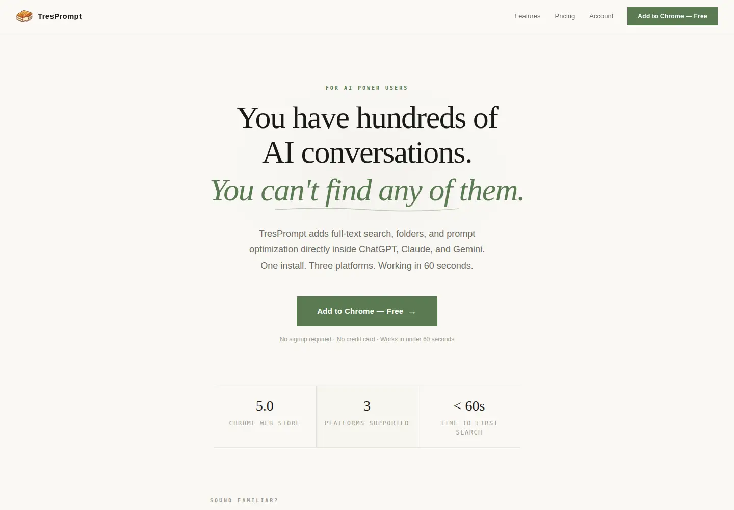 Screenshot of tresprompt.com