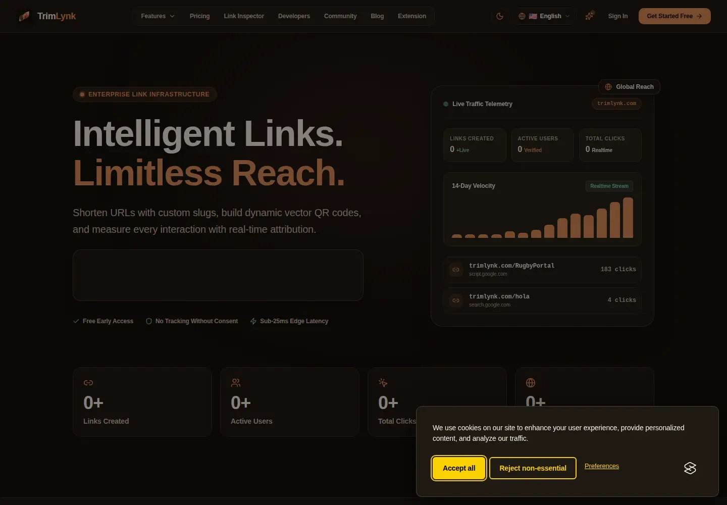 Screenshot of trimlynk.com