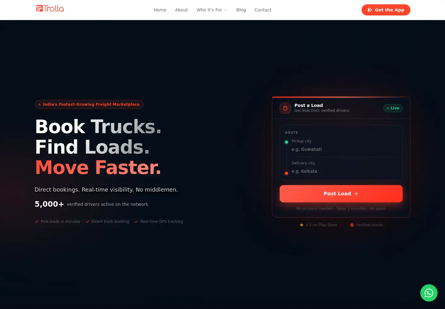 Screenshot of trollaexpress.com