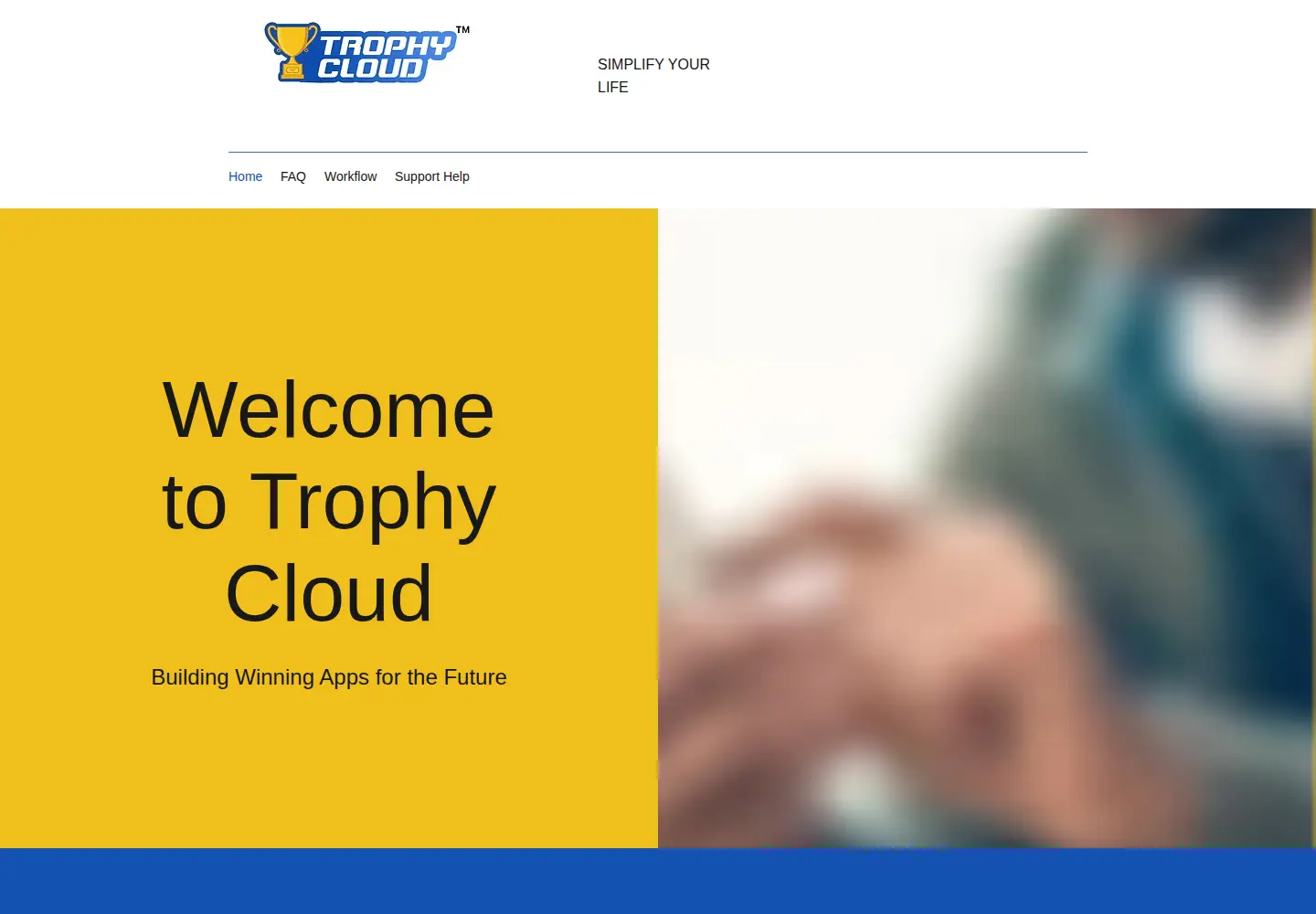Captured homepage of trophycloudllc.com in the current scan