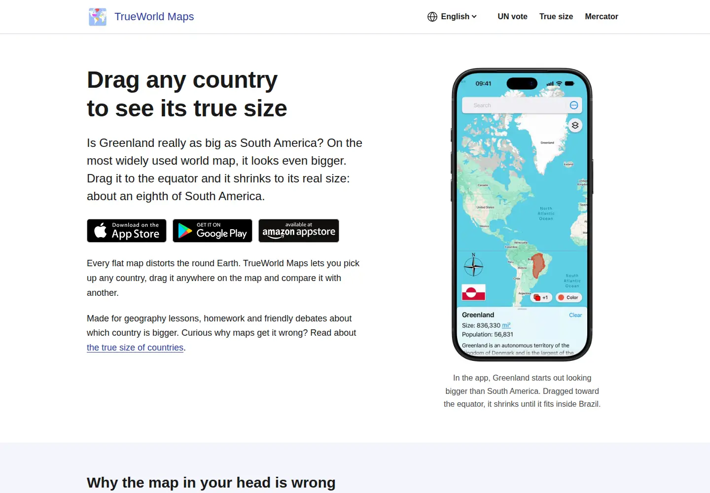 Captured homepage of trueworldmaps.com in the current scan