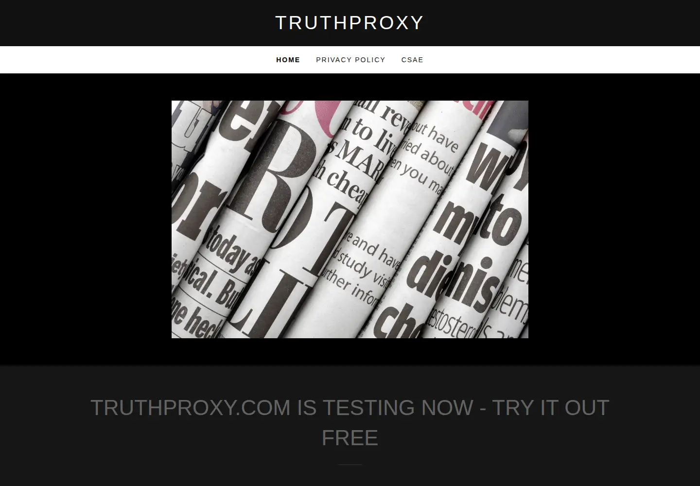 Screenshot of truthproxy.com