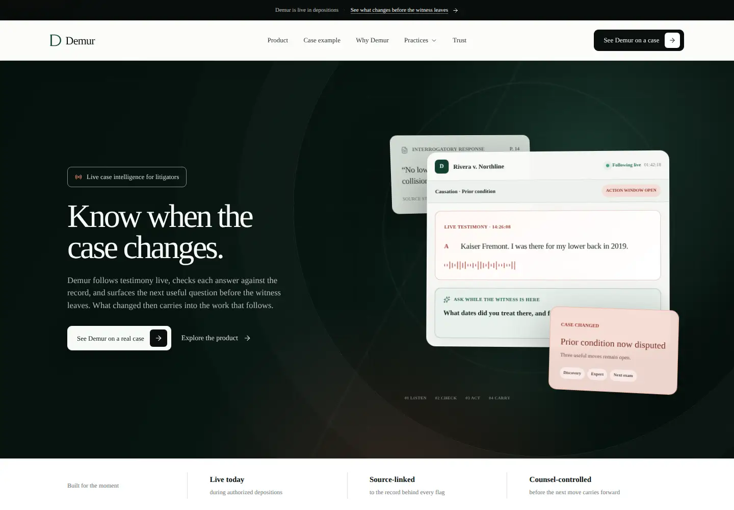 Captured homepage of trydemur.com in the current scan