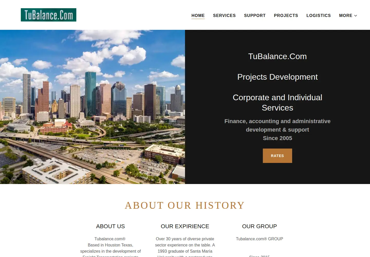 Screenshot of tubalance.com