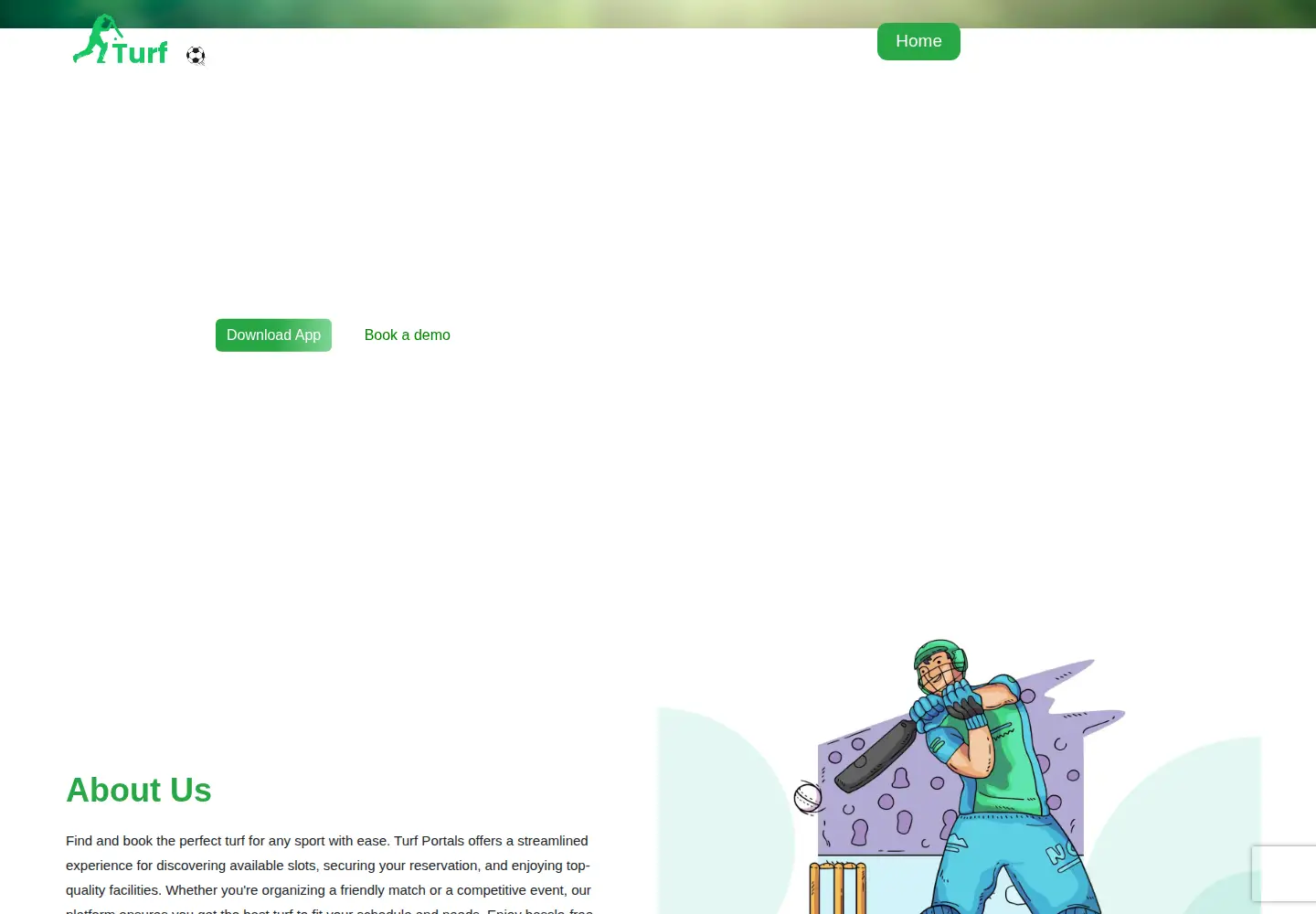 Captured homepage of turfportals.com in the current scan