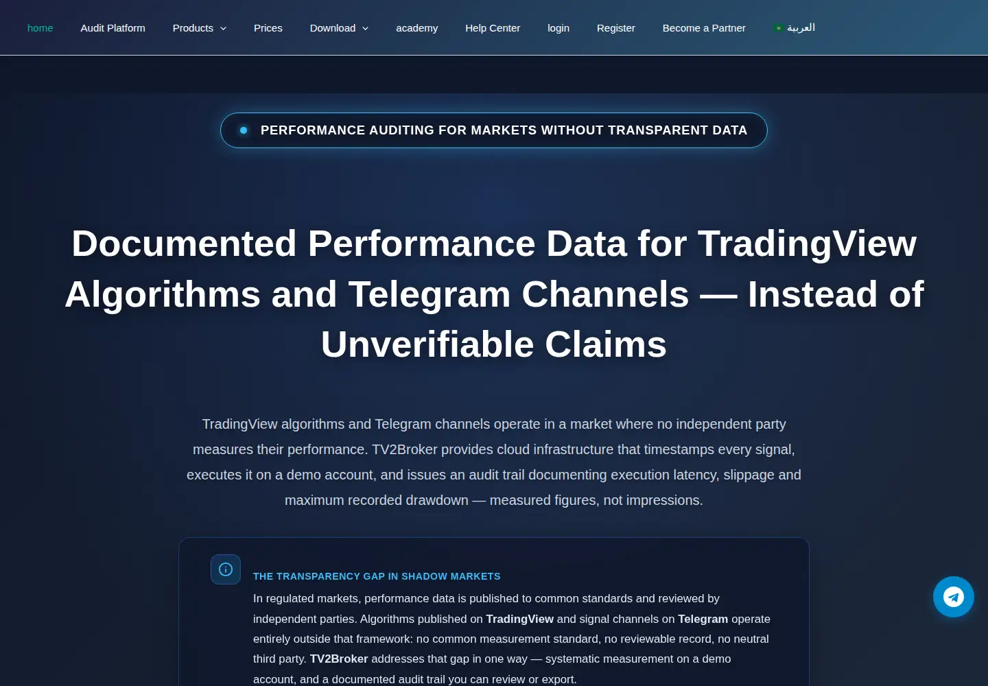 Captured homepage of tv2broker.com in the current scan