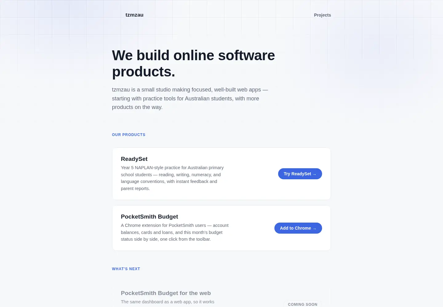 Screenshot of tzmzau.com