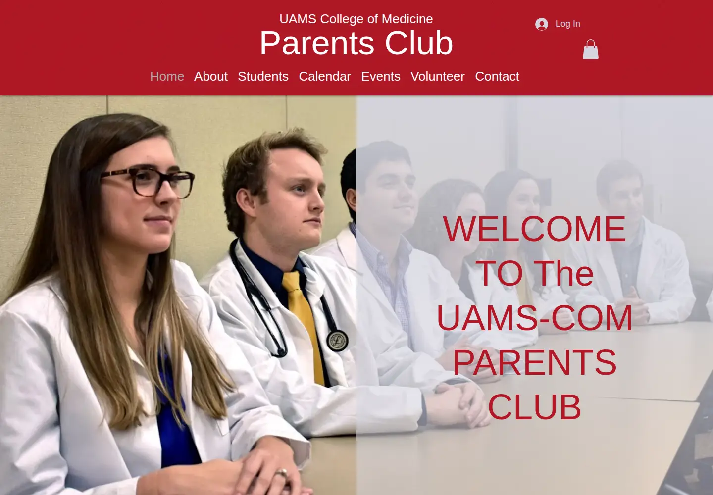 Captured homepage of uamscomparents.com in the current scan