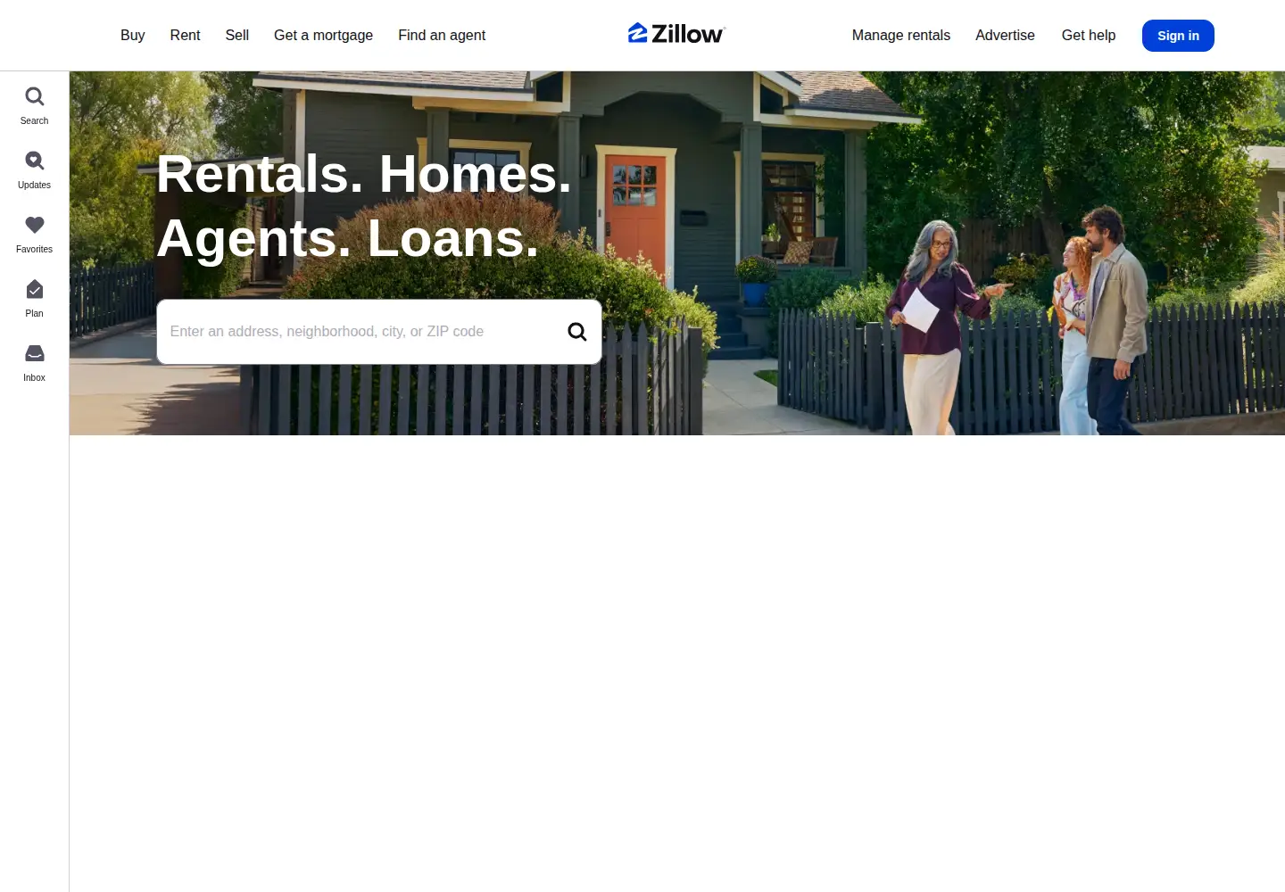 Screenshot of zillow.com